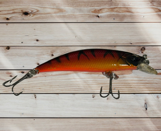 Red With a Black Top Sinking Lure