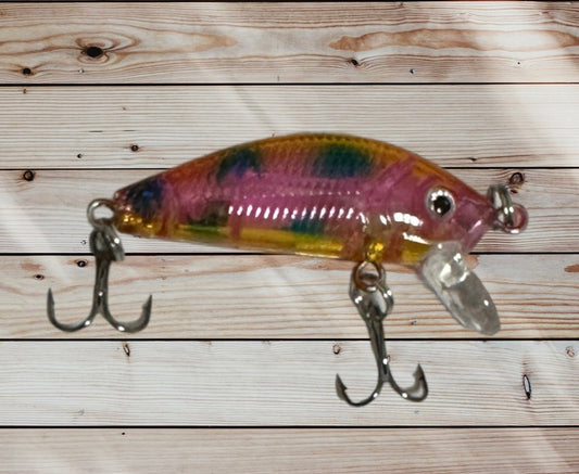 Pink and Yellow Crank Lure
