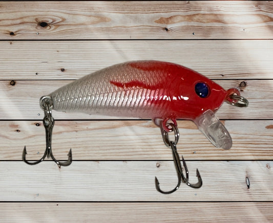 White and Red Crank Lure