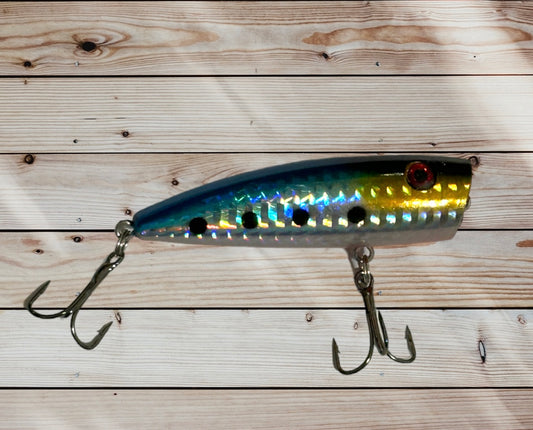 Blue with Black Dots Popper Lure